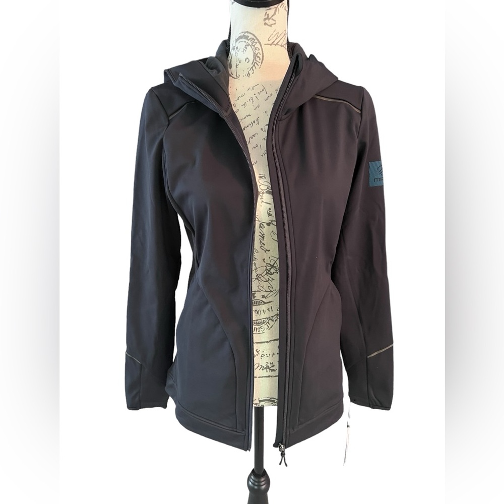 MPG Frost Mixed Media Cold Weather zip up hoodie, sz M, new with tags, dark teal